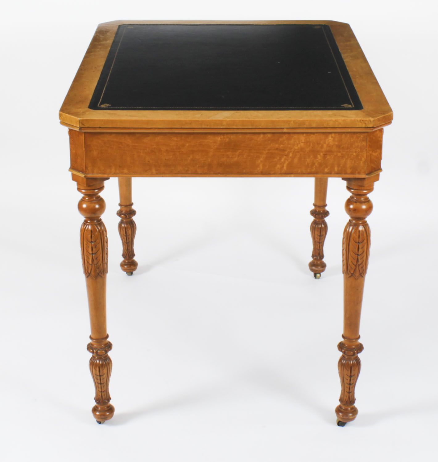 Furniture Antique Gillows Style Birdseye Maple Writing Desk C.1880 photo