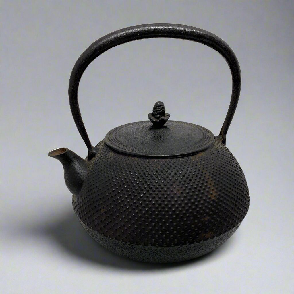 Antique Japanese Cast Iron Teapot Tetsubin Circa 1900