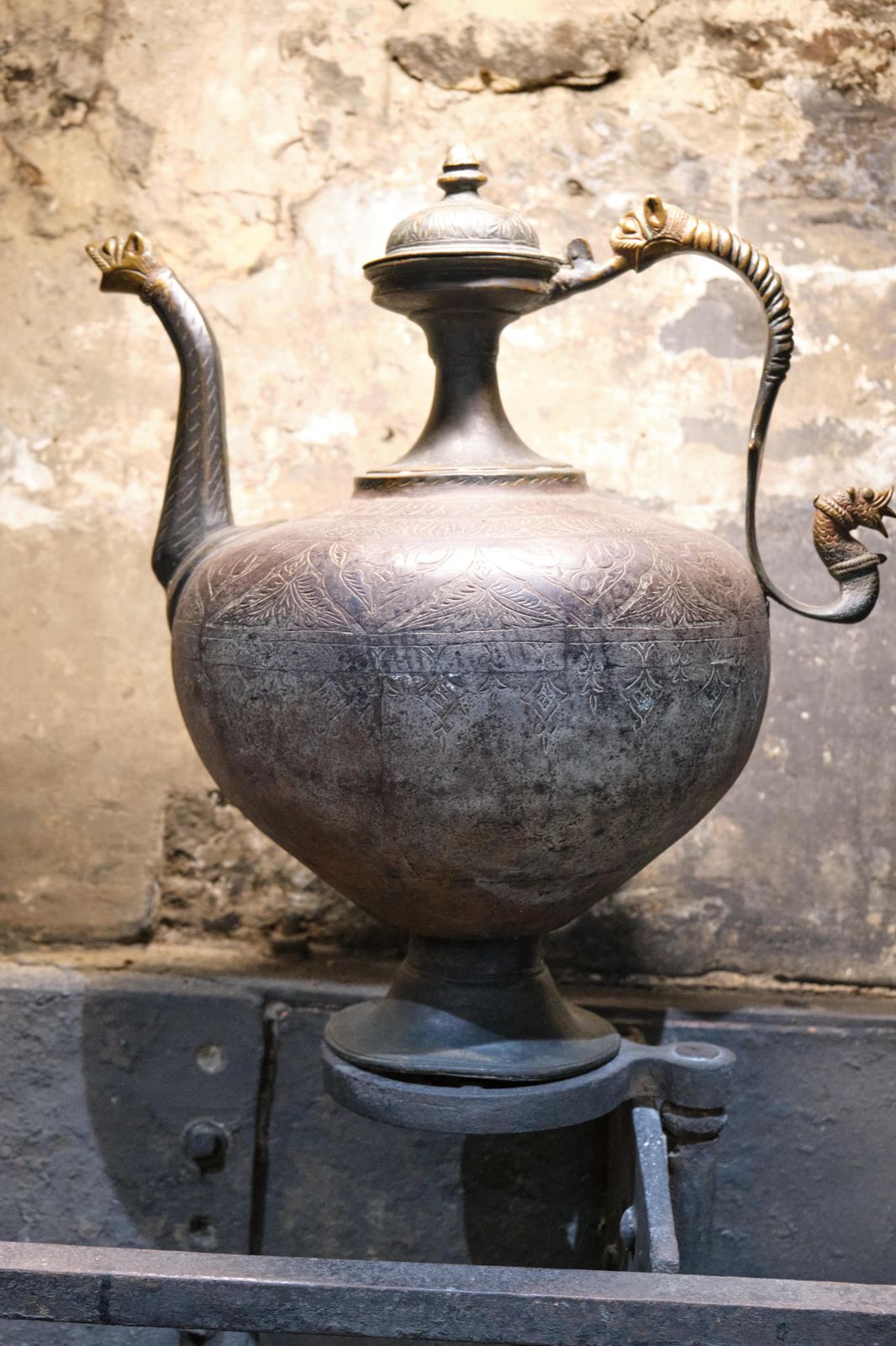 Antique Colonial North Indian Bronze Teapot By George Gordon Of Madras Circa 1840