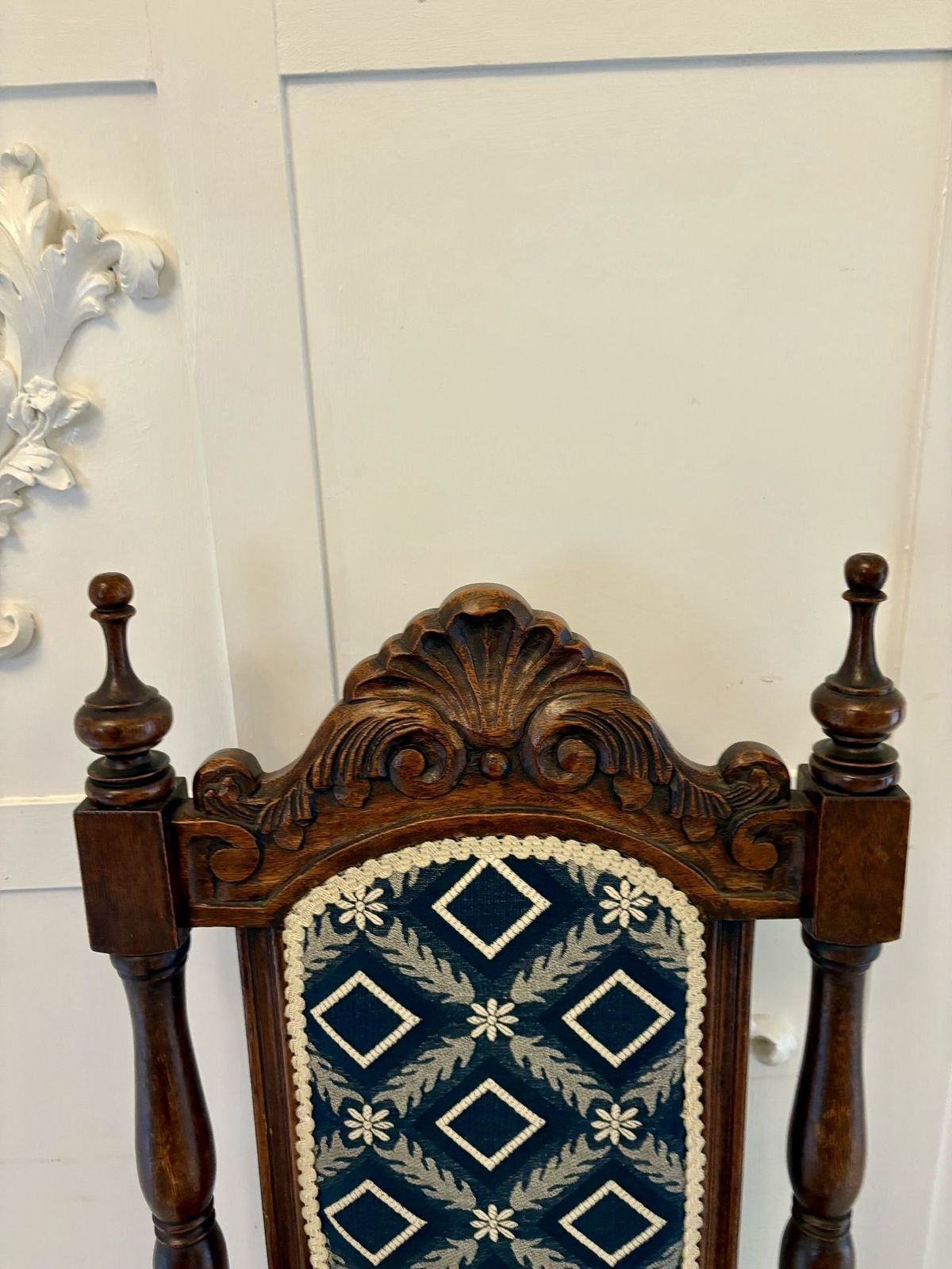 Antique Quality 19th Century Pair Of Carved Oak Side Chairs photo 2395.0