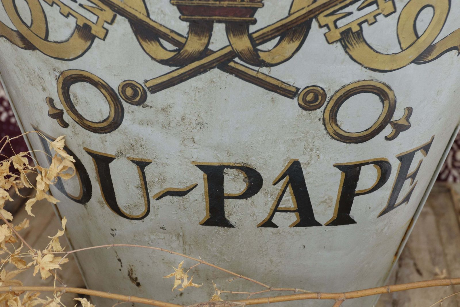 Late 19th Century Oversized White French Grape Hod (9) photo 775.0