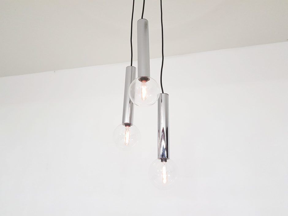 3x Globe Hanglamp Van Staff Leuchten, Duitsland Ca. Jaren 1960 photo Verlichting