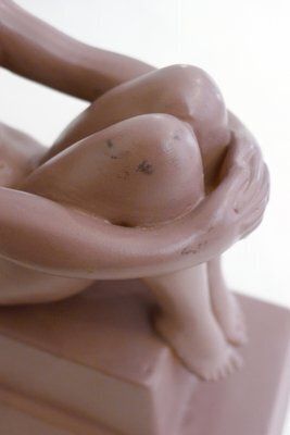 Art Deco Terracotta Sculpture Of A Nude Bathing Woman, 1920s photo furniture