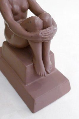 Art Deco Terracotta Sculpture Of A Nude Bathing Woman, 1920s photo buy