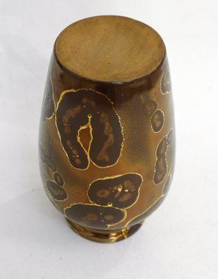 Small Vase With Metallic Glaze By Ceramist Lucien Brisdoux, 1930s photo 190.0