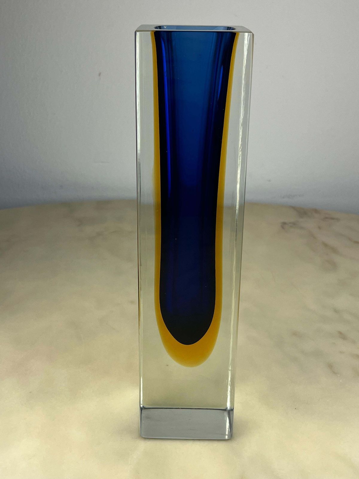 Murano Submerged Glass Vase 30 Cm High, Attributed To Flavio Poli, Italy, 1970s photo furniture