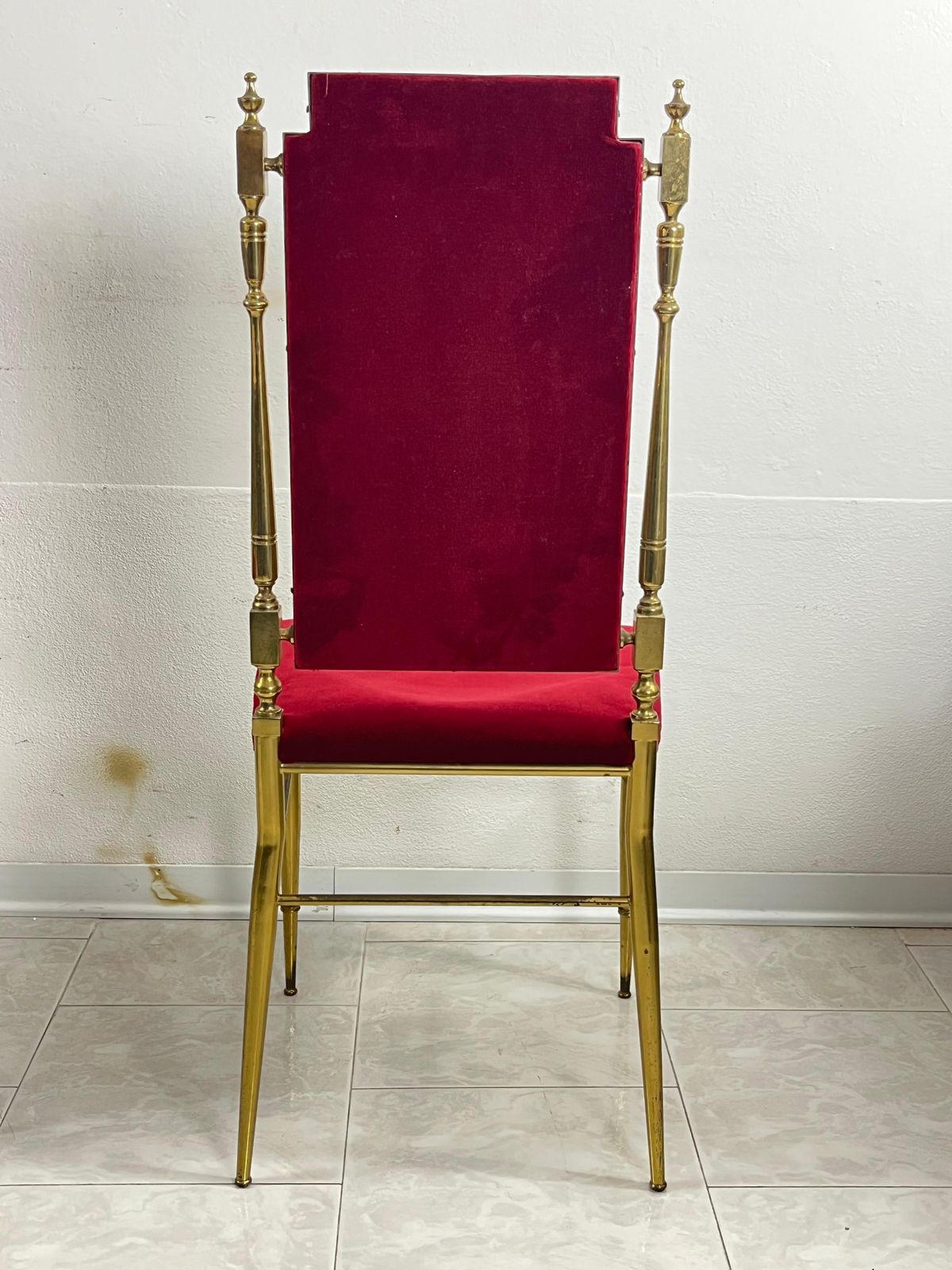 Set Of 2 Mid Century Italian Neoclassical Brass Chairs, 1950s photo vinterior