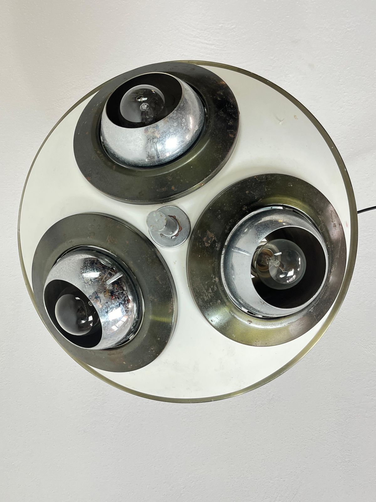 Set Of 2 Rare Mid Century Ceiling Lights  By Angelo Lelli For Arredoluce 1950s photo furniture