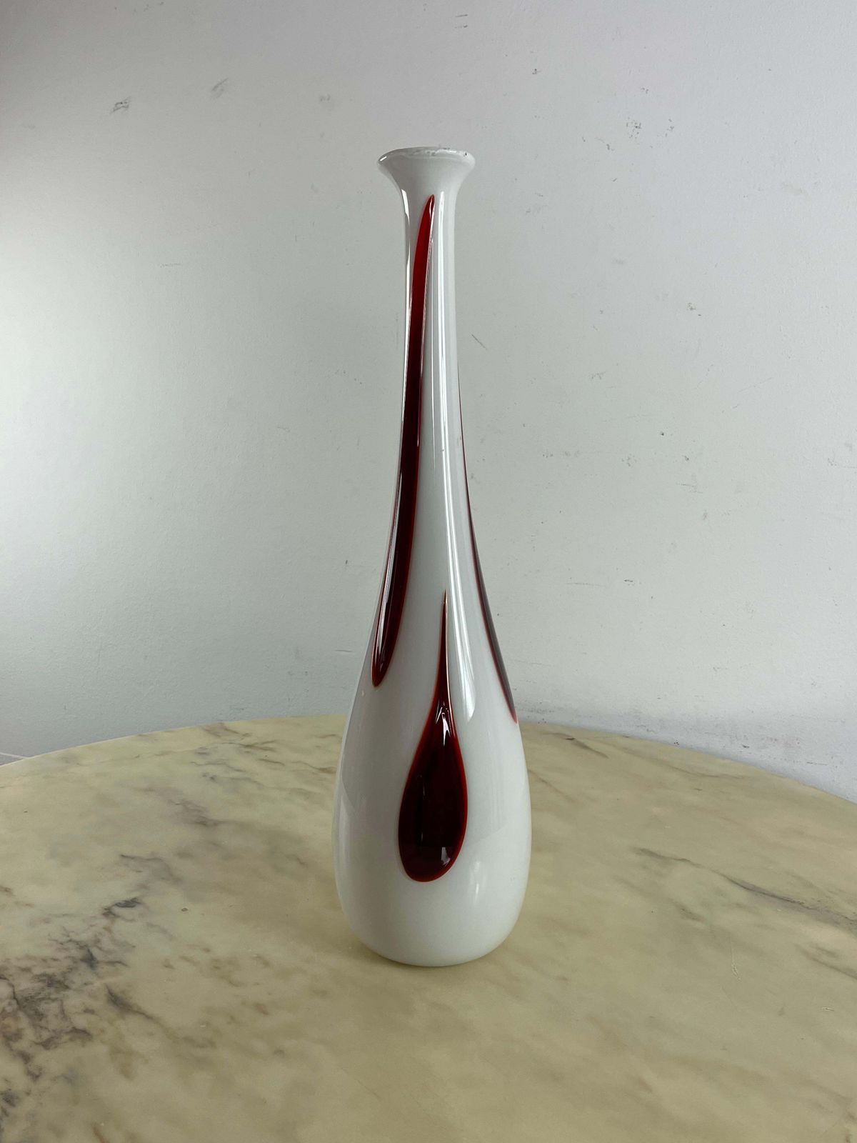 Large Murano Glass Vase, Handmade With The Blown Glass Technique 1970s photo vintage