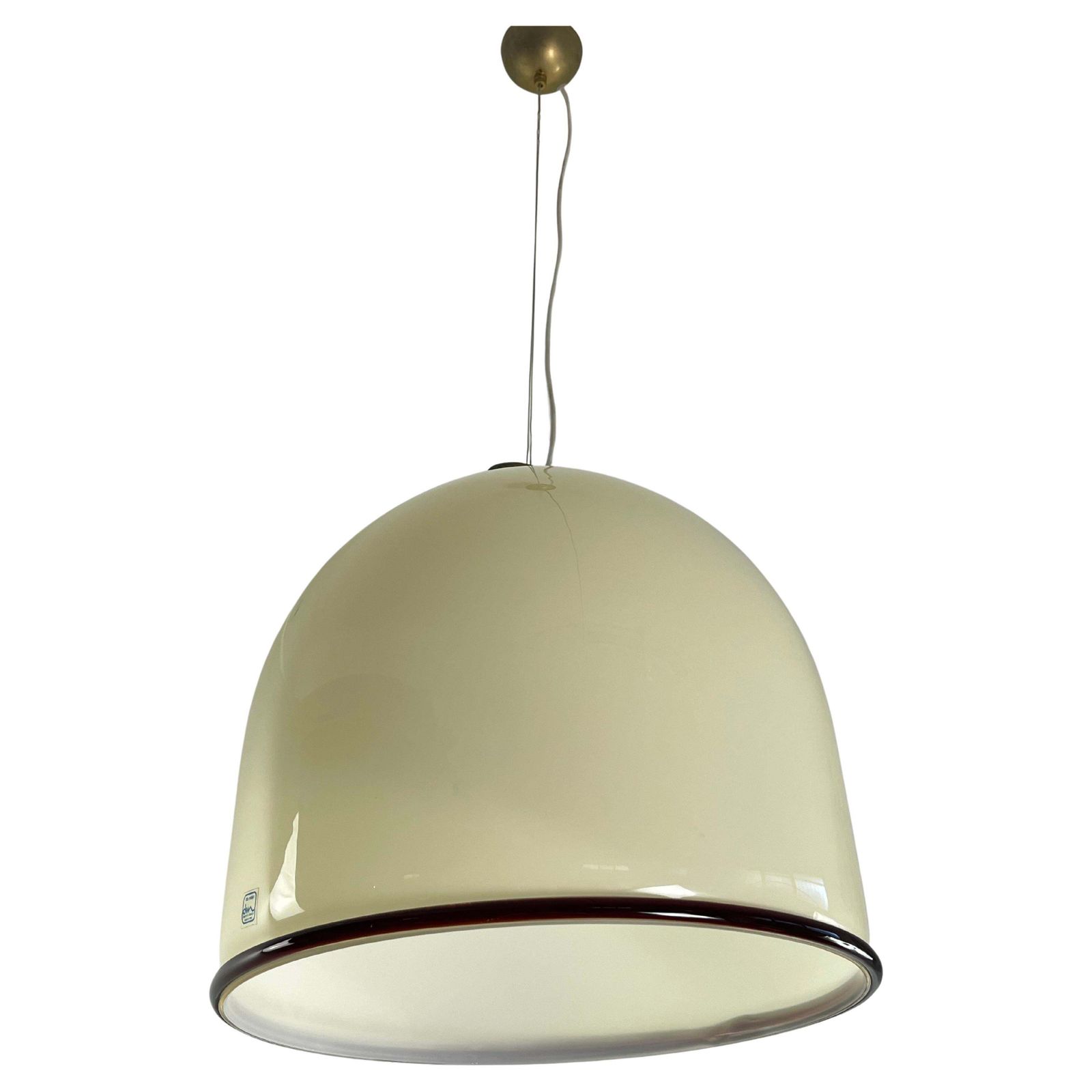 Mid Century De Majo Murano Glass Bell Chandelier, 1960s
