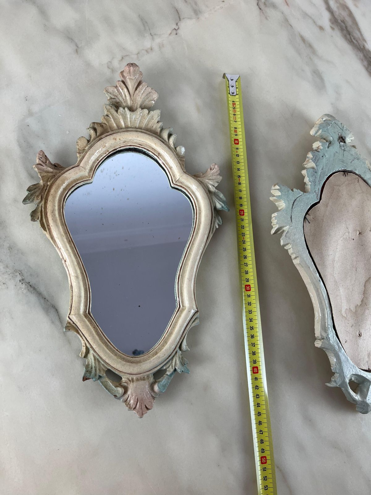 photo for sale Pair Of Venetian Bedside Mirrors, Italy, 1960s