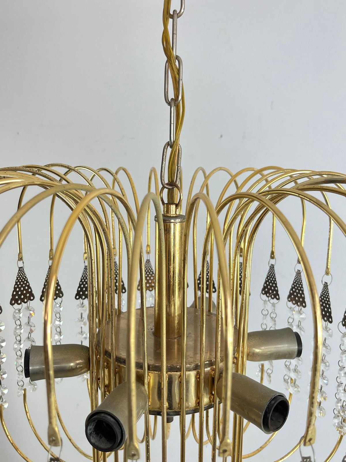 Murano Glass Chandelier "Millefili", Italian Design 1970s photo Lighting