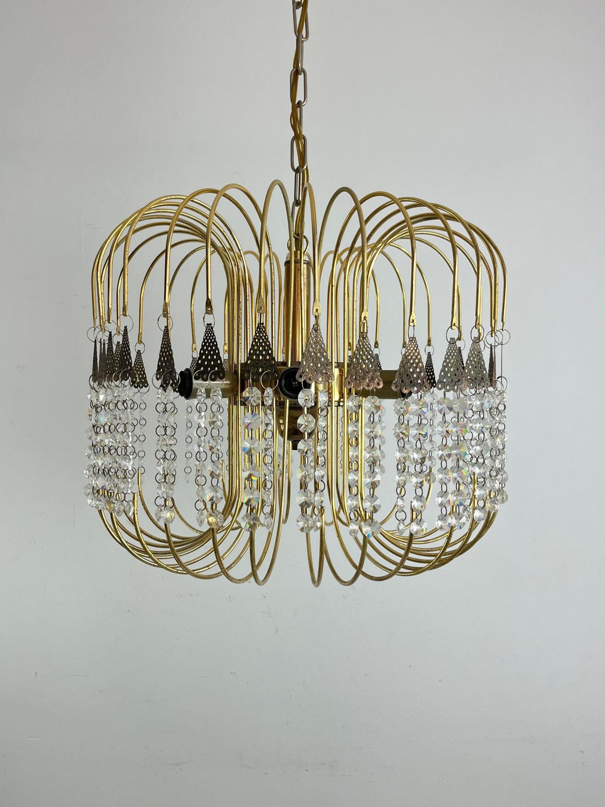 photo furniture Murano Glass Chandelier "Millefili", Italian Design 1970s