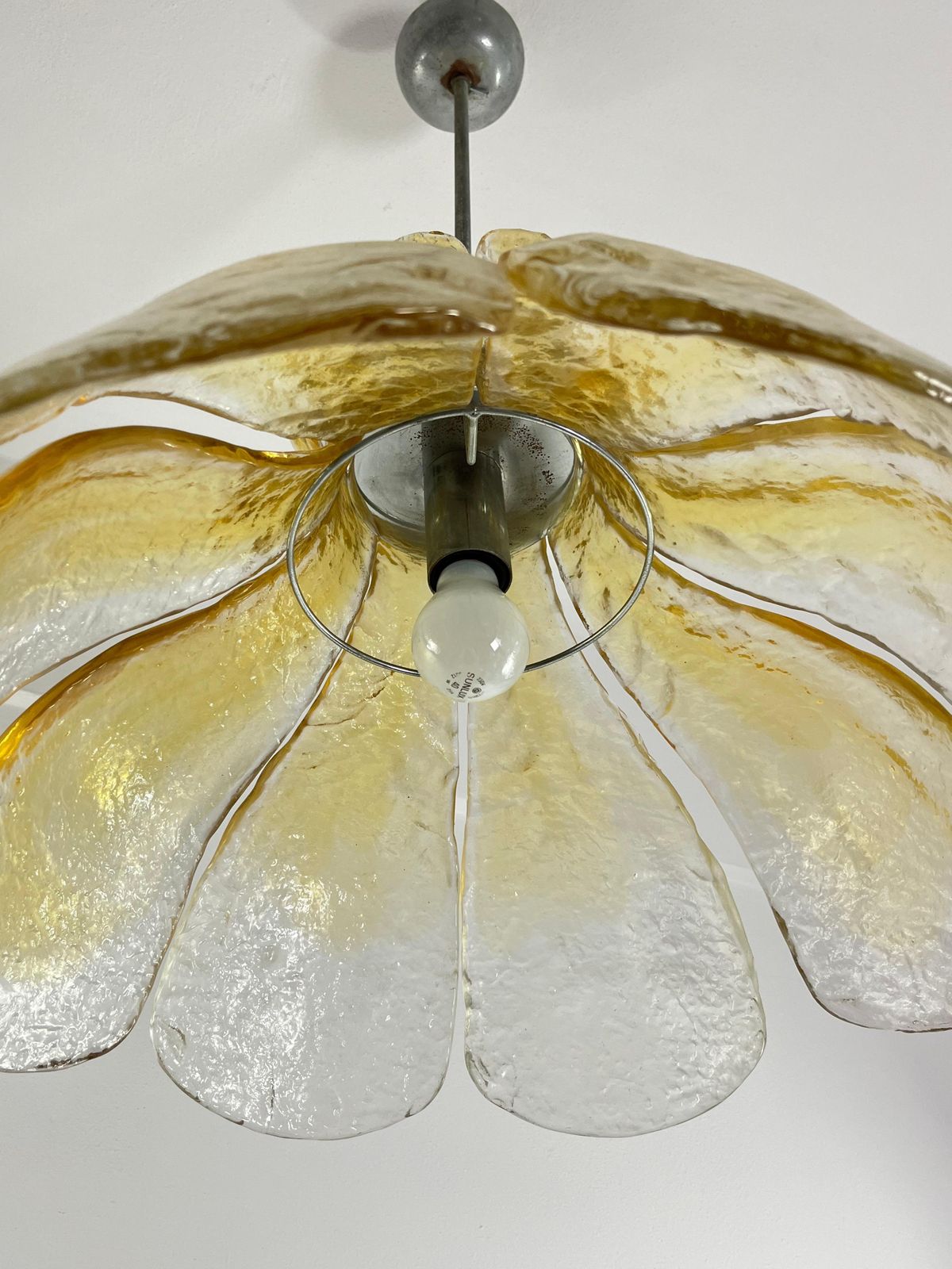 Mid Century Murano Glass Chandelier, 1960s Attributed To Carlo Nason photo Lighting