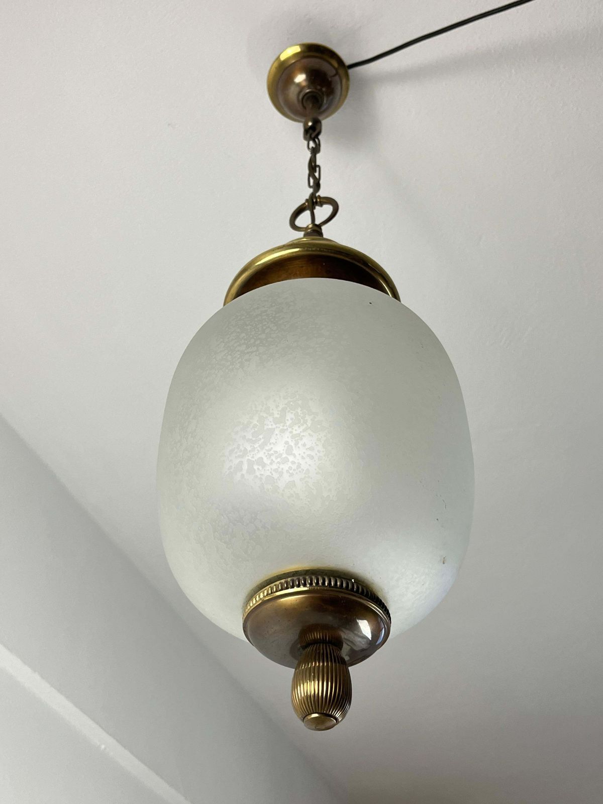 Luigi Caccia Dominioni Murano Glass And Brass Chandelier 1960s photo vintage