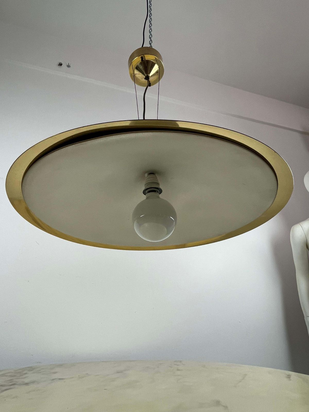 Vintage Italian   Golden Aluminium Lamp 1970s photo 1281.0
