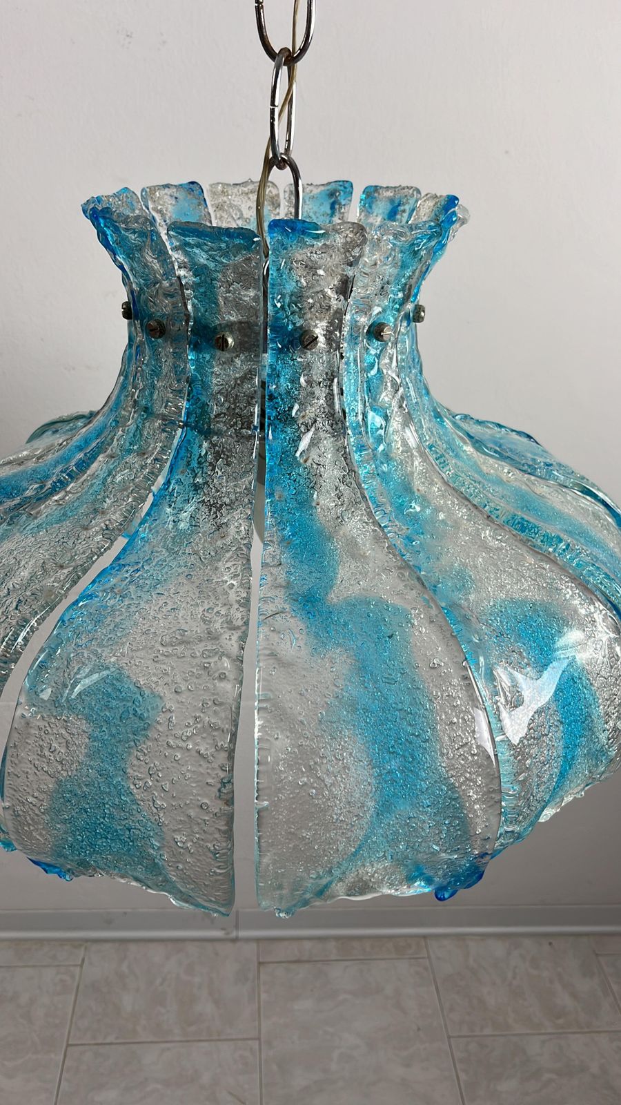 Large Mid Century Murano Glass Chandelier By Carlo Nason For Mazzega 1960s photo 1366.0