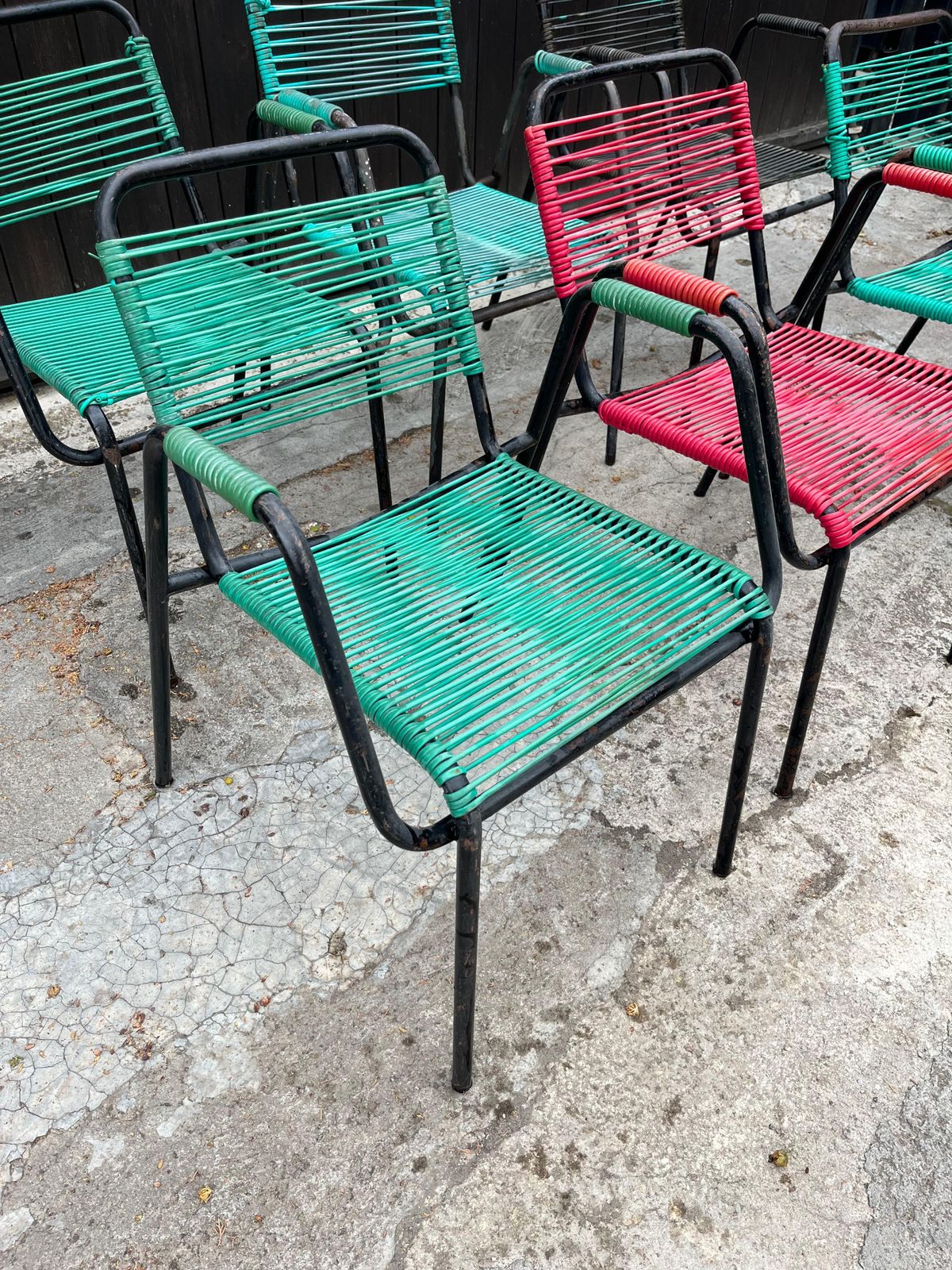 Mid Century Set Of 6 Italian Bar Chairs, 1960s photo for sale