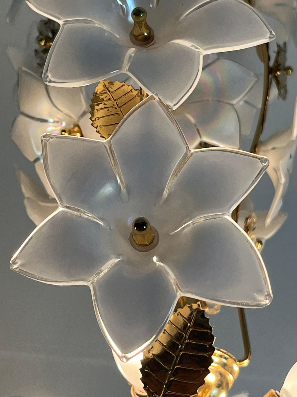 Mid Century 5 Light Murano Glass Flower Chandelier, 1960s photo 931.0