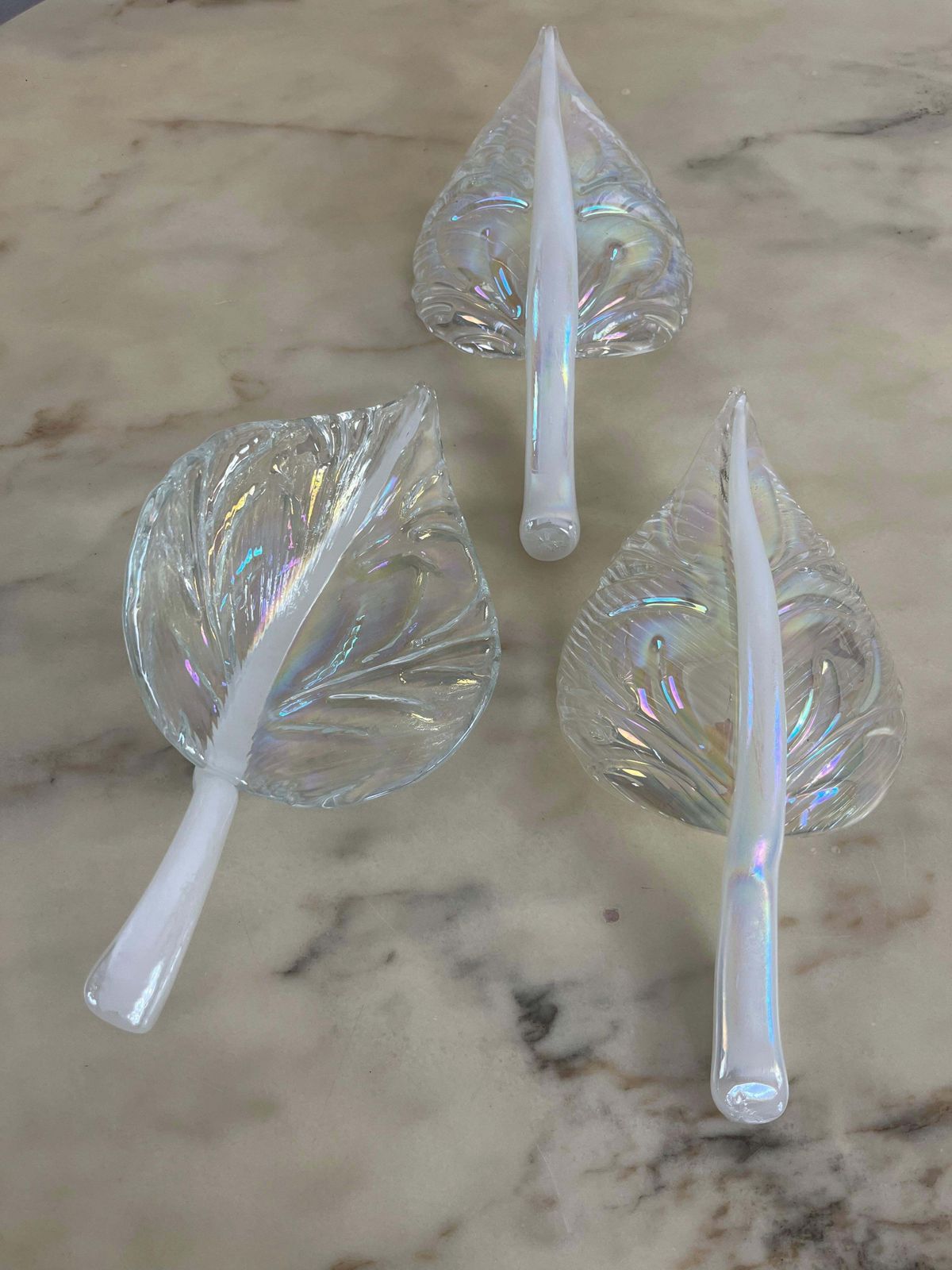 Lighting Mid Century Chandelier With Murano Glass Leaves, 1960s photo