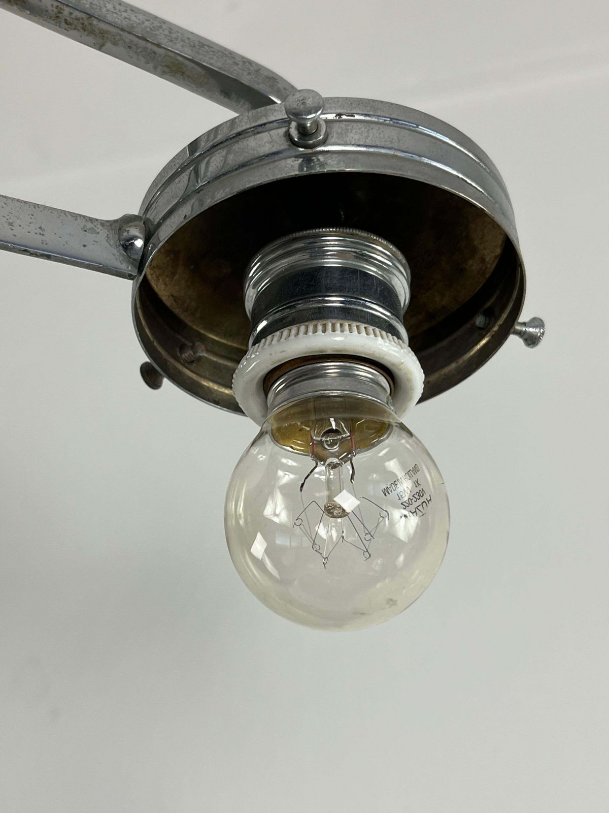 Art Deco Chandelier In Nickel Plated Bronze Attributed To P. Maynadier 1930s photo buy