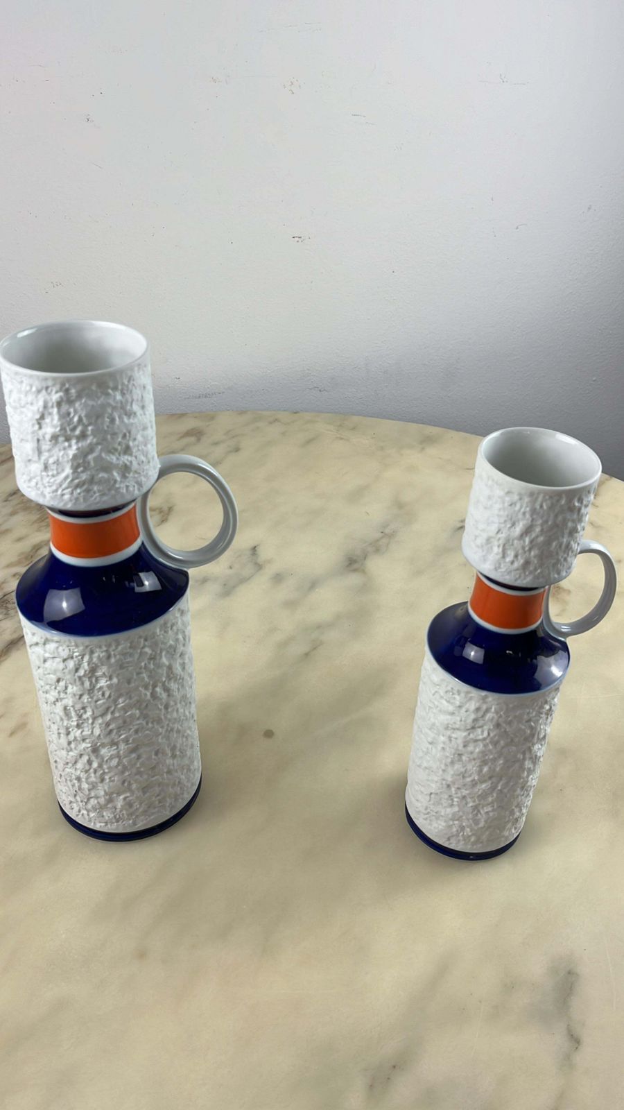 Pair Of Kpm Biscuit Porcelain Vases, Germany, 1960s photo 470.0