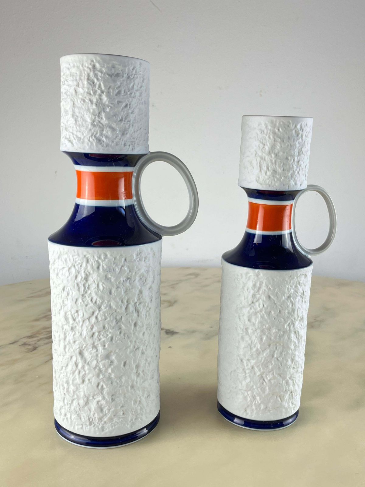 Home Decor Pair Of Kpm Biscuit Porcelain Vases, Germany, 1960s photo