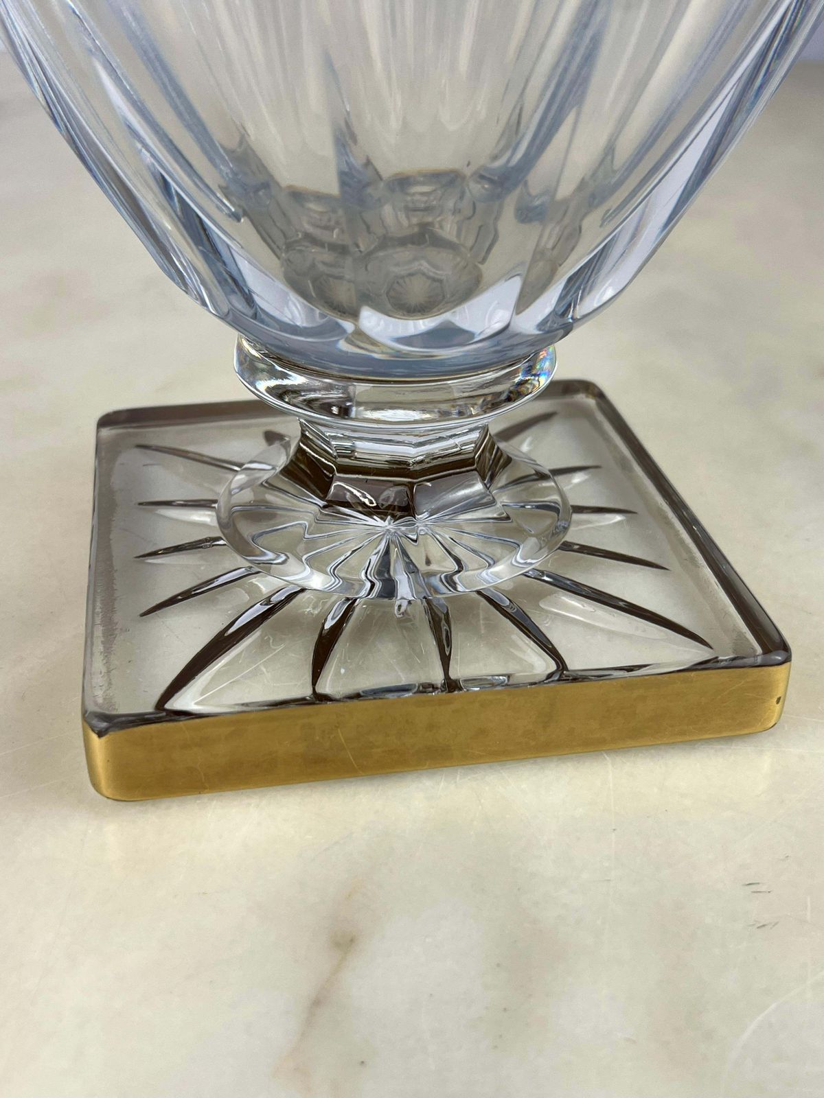 Lead Crystal Vase, France, 1980s photo vintage