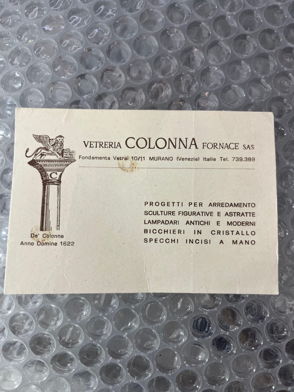 Large 9 Light Murano Glass Chandelier Purchase Invoice From 1978 photo 2476.0