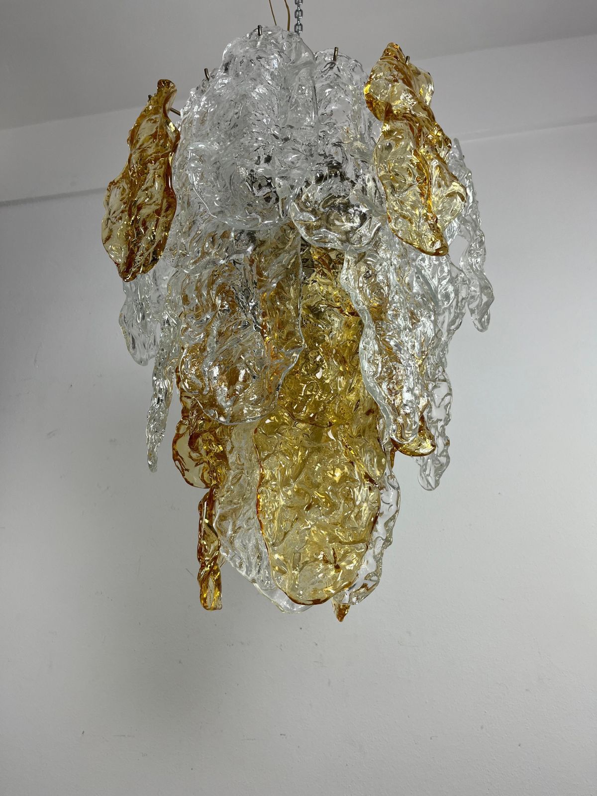 Lighting Large 9 Light Murano Glass Chandelier Purchase Invoice From 1978 photo