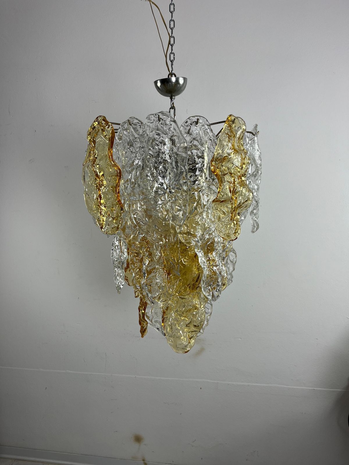 2476.0 Large 9 Light Murano Glass Chandelier Purchase Invoice From 1978 photo