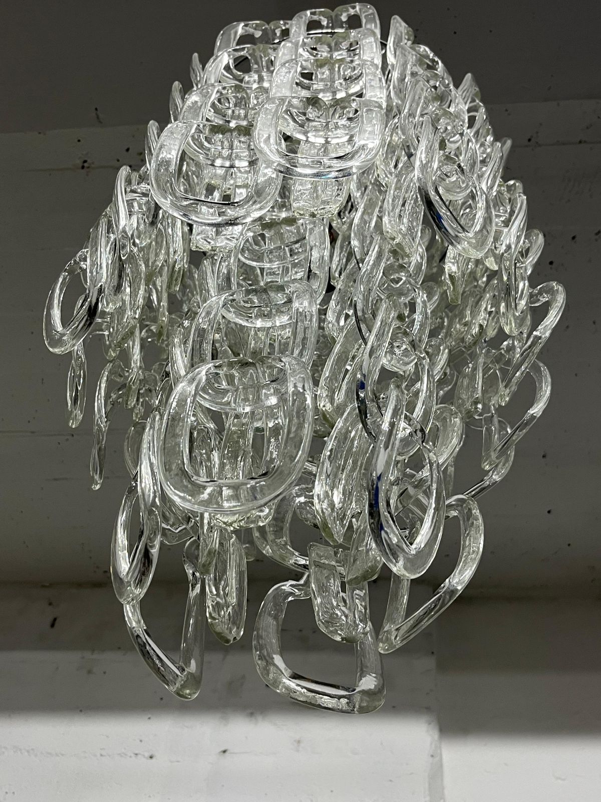 Mid Century Murano Glass Chandelier Attributed To Angelo Mangiarotti For Vistosi photo buy