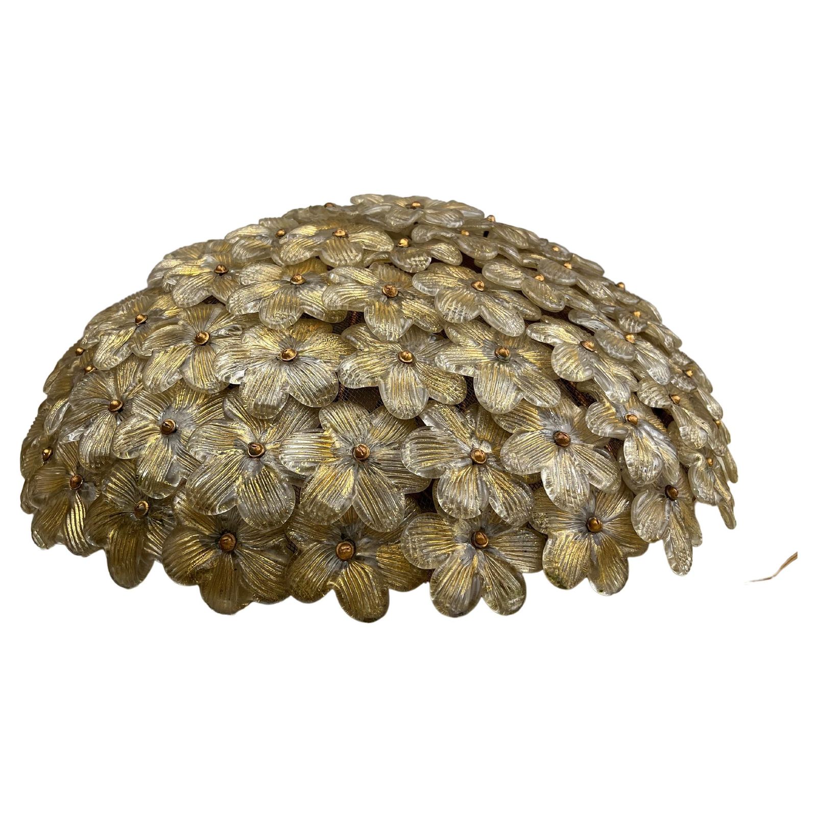 Mid Century Archimede Seguso Murano Glass Ceiling Lamp 1960s photo furniture