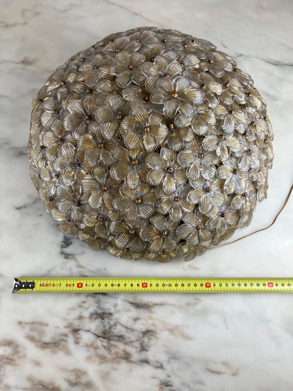 Mid Century Archimede Seguso Murano Glass Ceiling Lamp 1960s photo buy