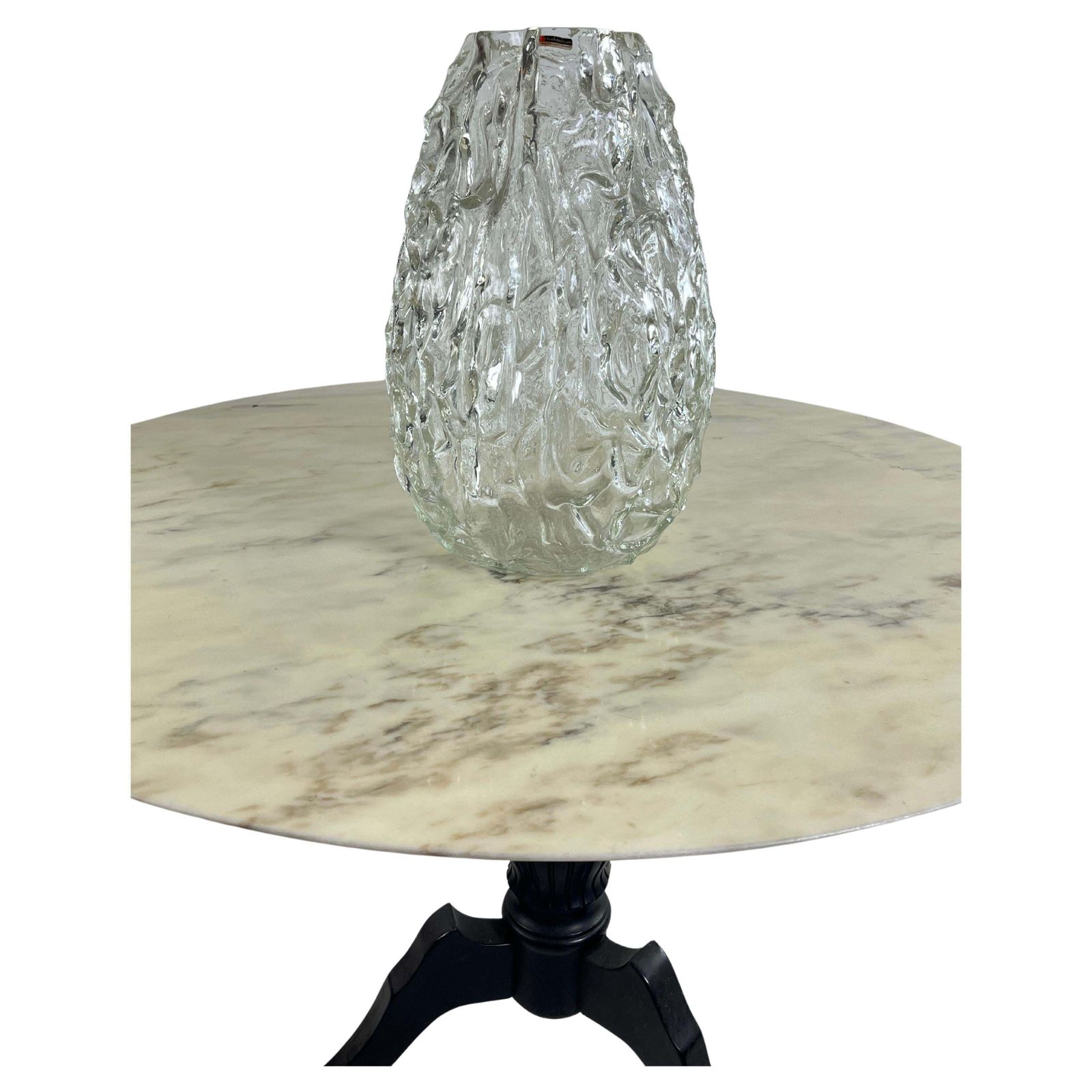 Large Mid Century Glass Vase Made In West Germany 1970s