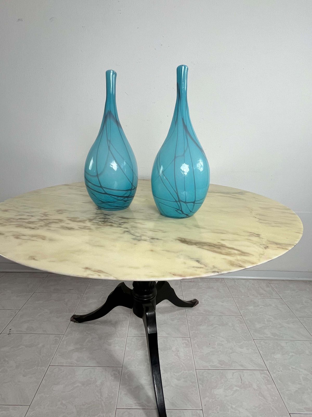 photo for sale Set Of 2 Murano Glass Vases, Attributed To Cenedese, 1970s