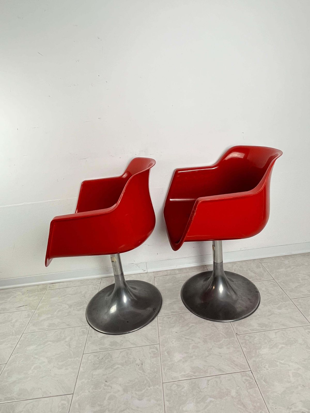 Set Of 2 Vintage Swivel Armchairs By Albert Jacob For Grosfillex 1980s photo 768.0