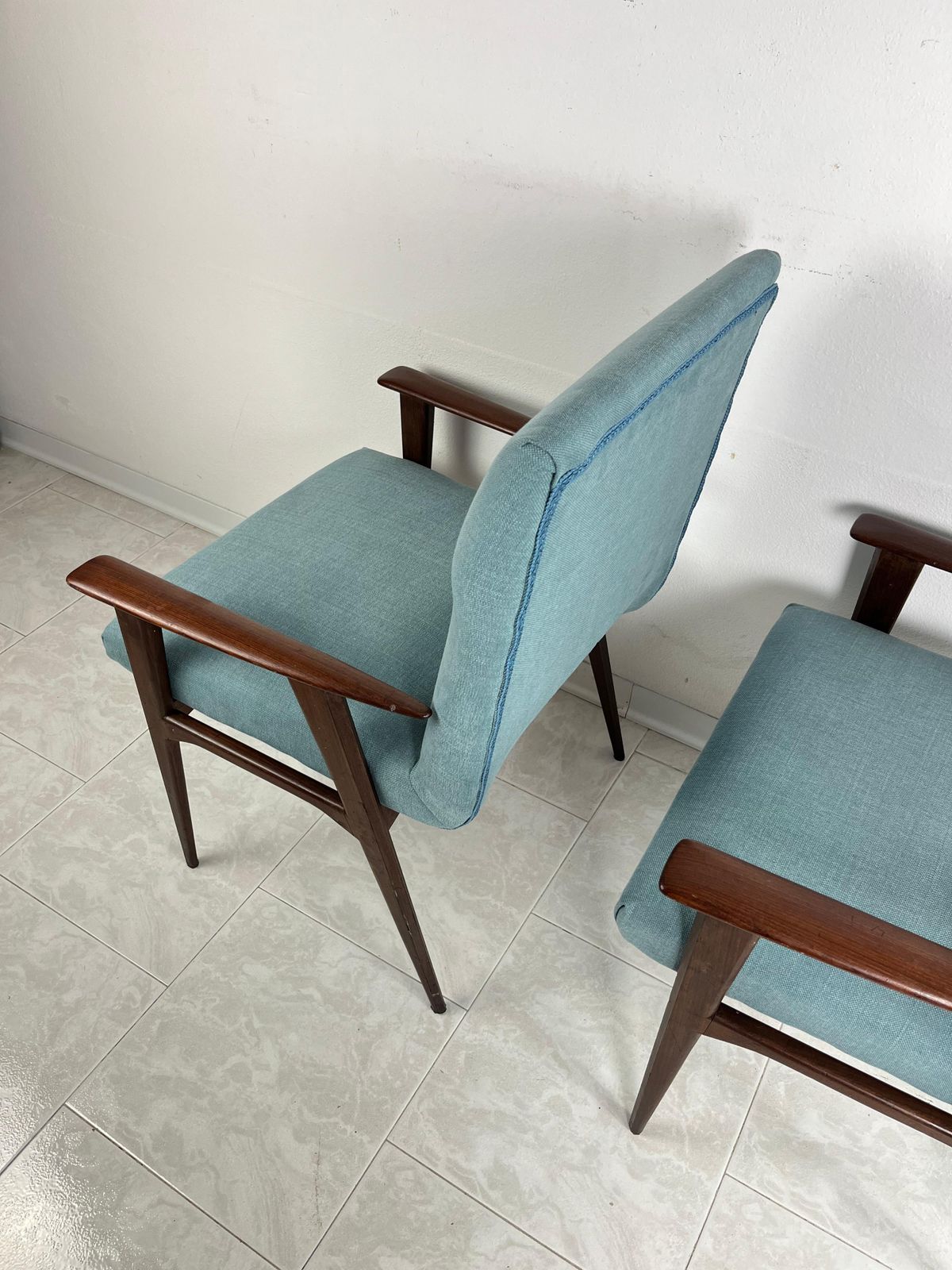 Pair Of Mid Century Danish Modern Lounge Chairs Style Of Ib Kofod Larsen photo Furniture