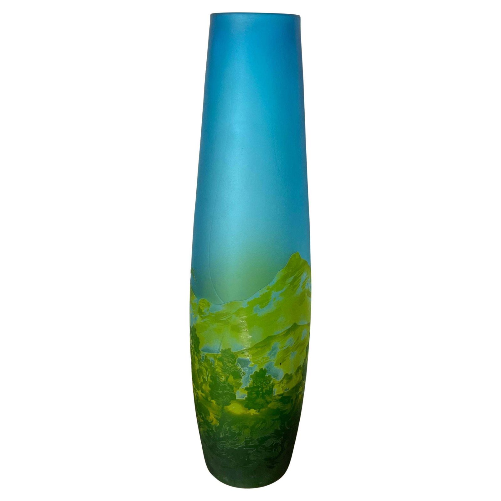 Art Nouveau Vase By émile Gallè Polychrome Glass, France 1900/1910