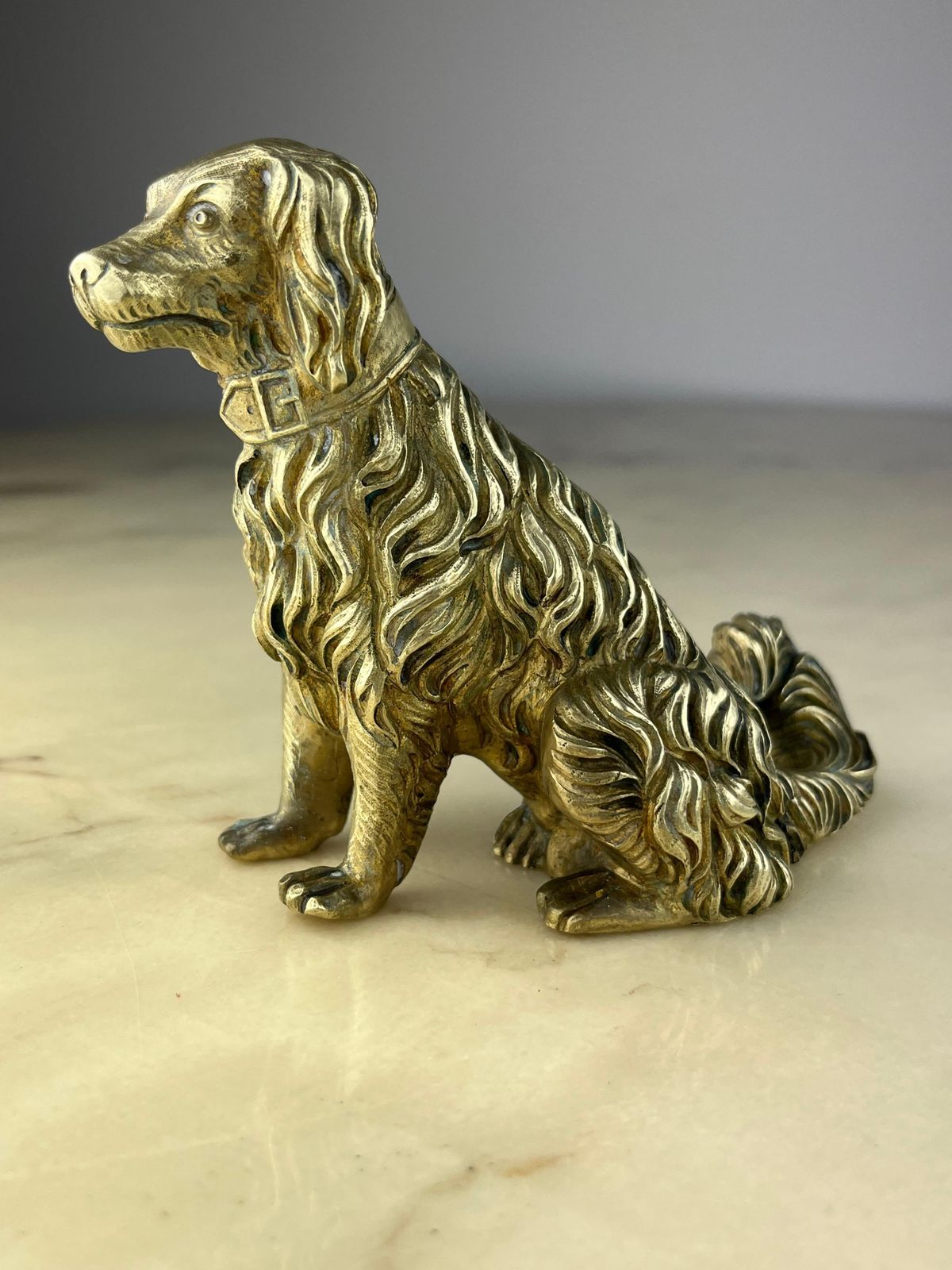 Mid Century Brass Dog Italian Design 1960s photo furniture