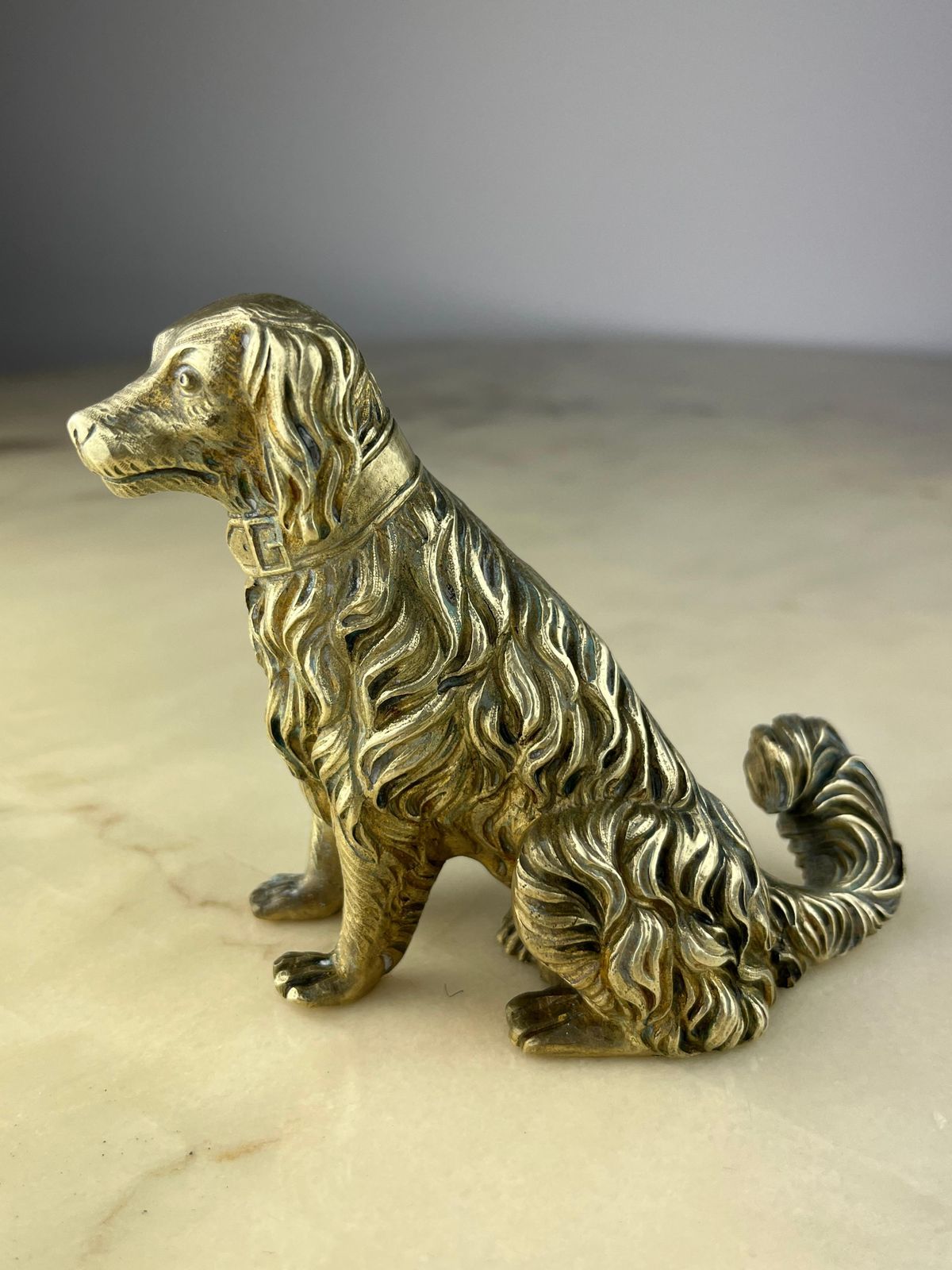 photo furniture Mid Century Brass Dog Italian Design 1960s