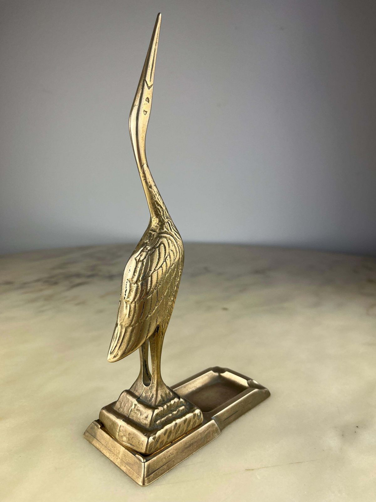 Mid Century Flamingo Brass Ashtray Italian Design 1960s photo for sale