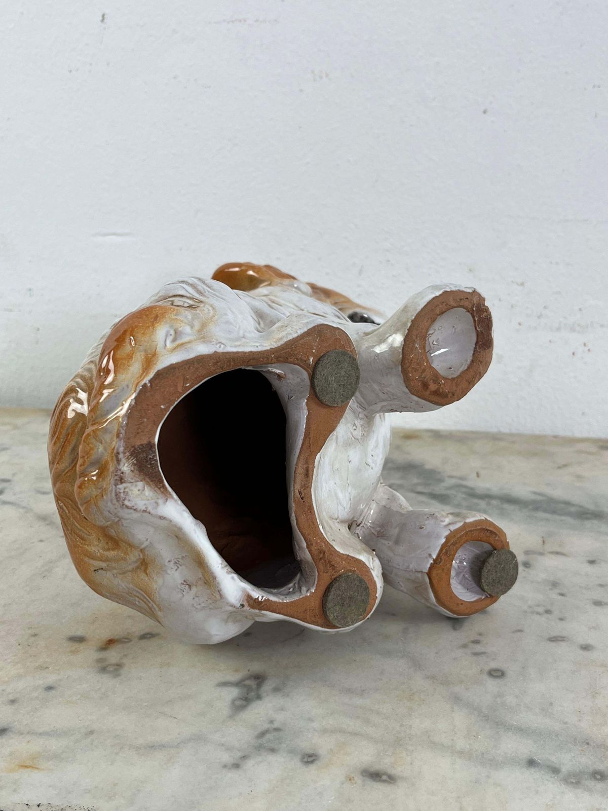 Mid Century Glazed Ceramic Puppy Dog, Made In Italy 1960s photo 384.0