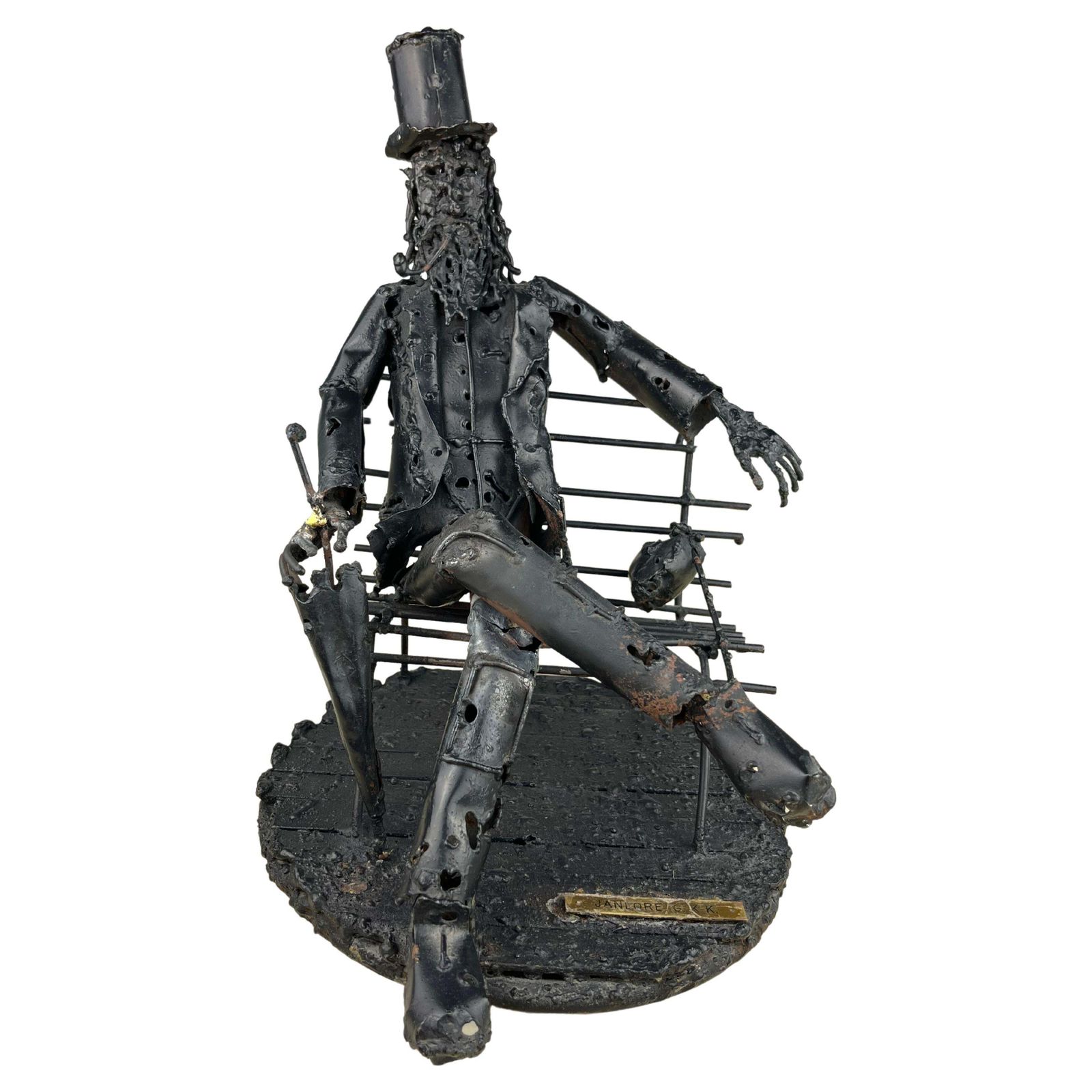 Large Iron Brutalist Sculpture By The Artist Janlorè G. K. K. 1970s
