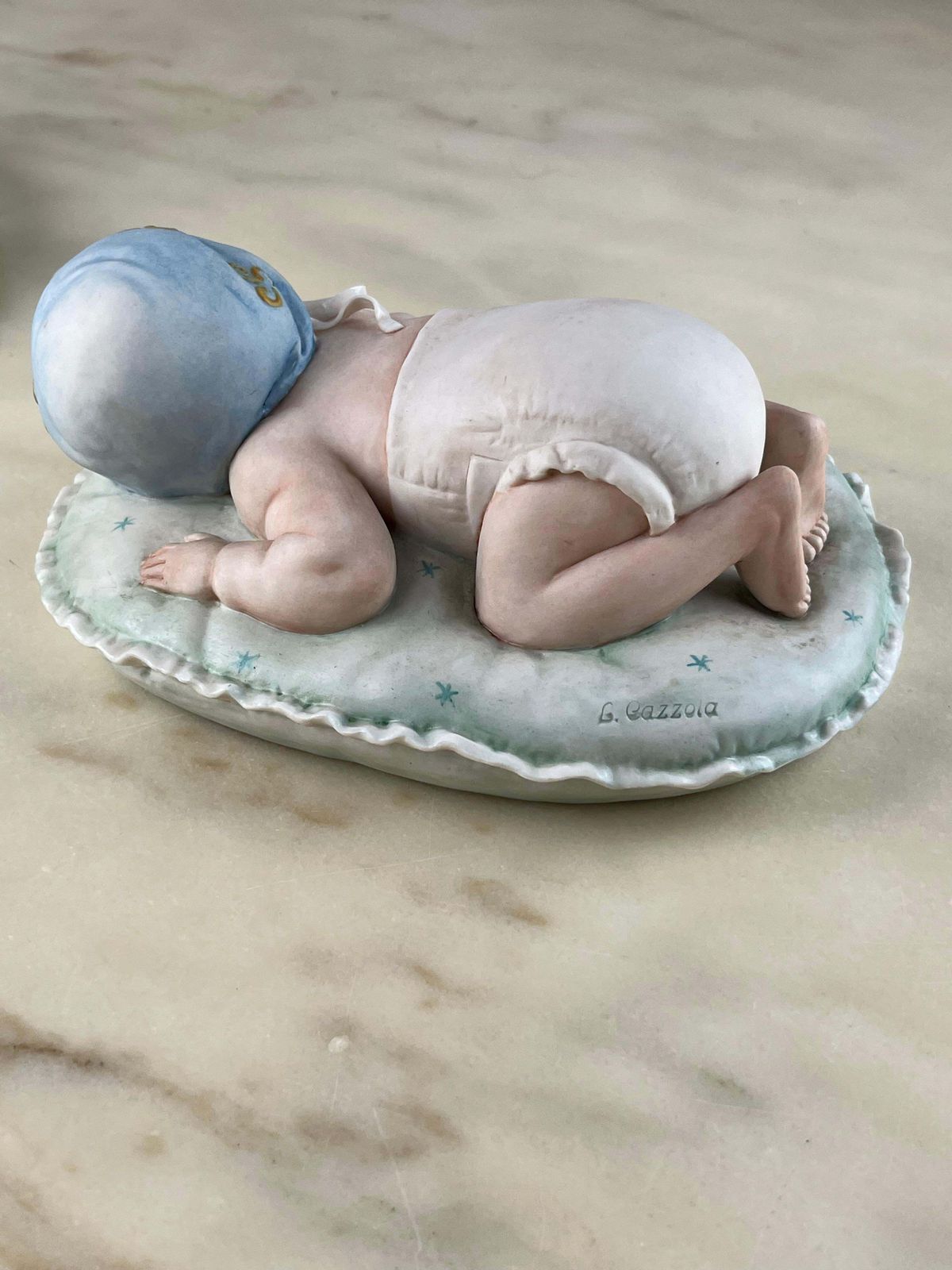 Set Of 2 Capodimonte Principe Porcelain "Sleeping Children" Made In Italy 1980 photo buy