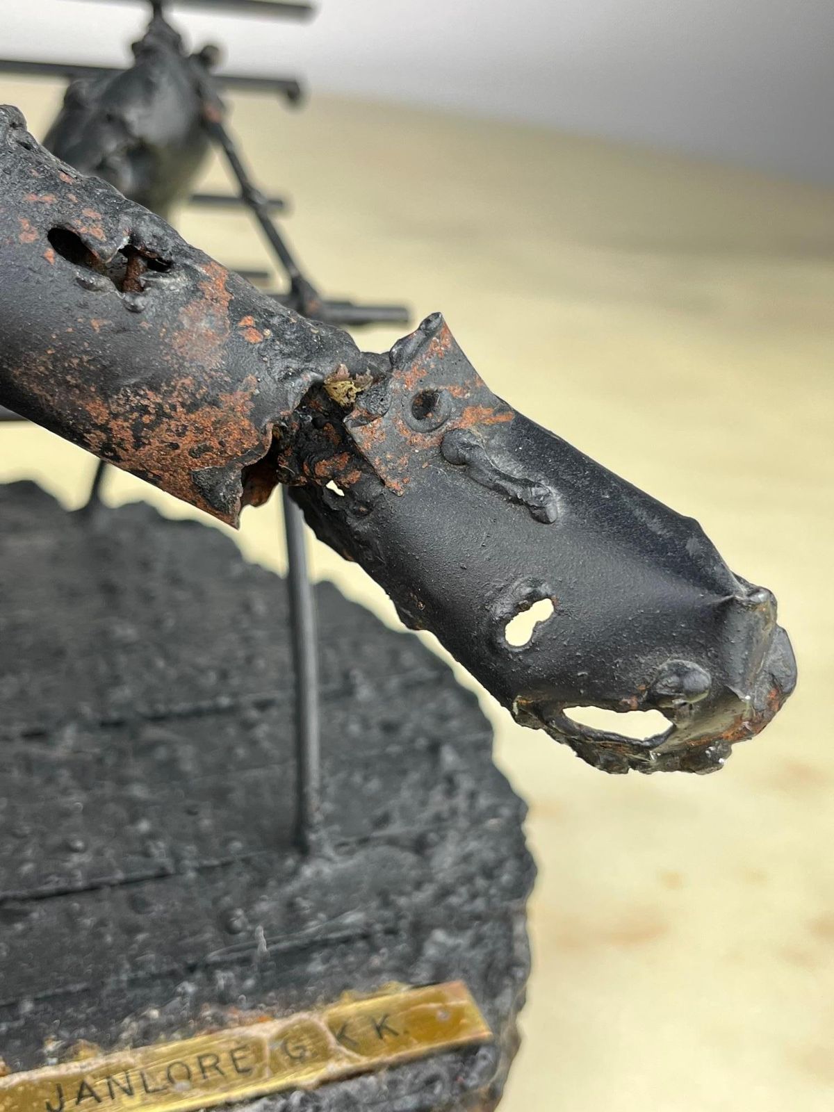 Large Iron Brutalist Sculpture By The Artist Janlorè G. K. K. 1970s photo Art