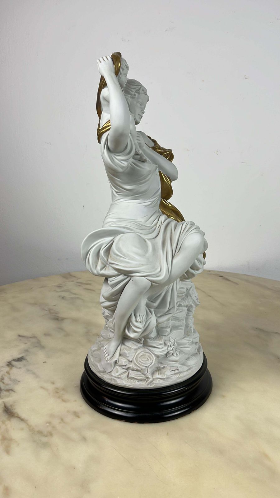 photo buy Large Carpiè Porcelain Statue, Made In Italy, 1970s