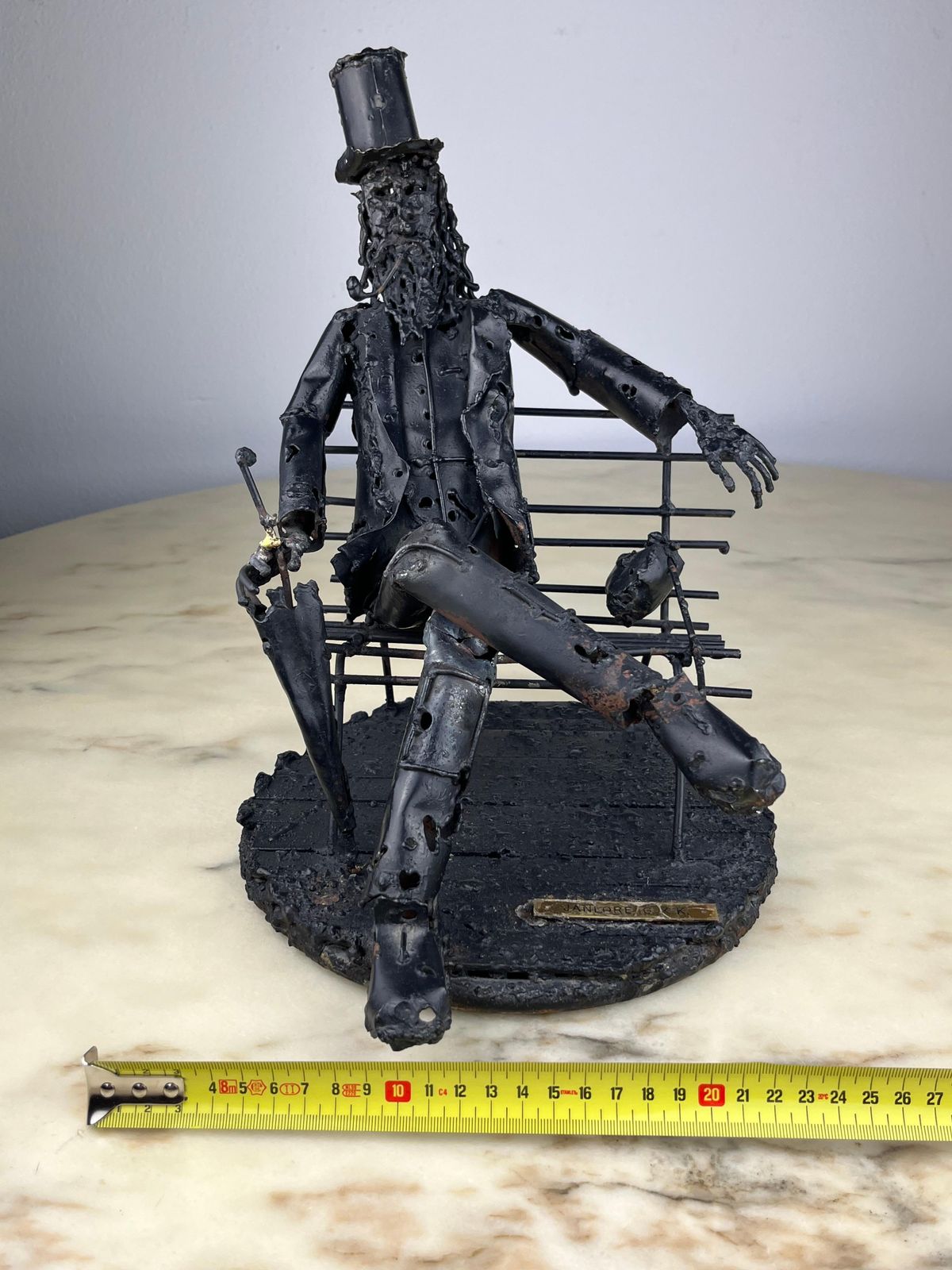 photo buy Large Iron Brutalist Sculpture By The Artist Janlorè G. K. K. 1970s