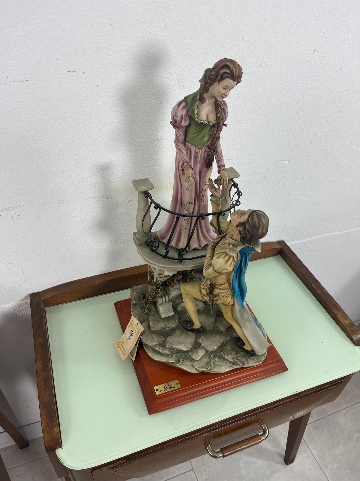 Large Mid Century Capodimonte Porcelain "Romeo And Juliet", 1960s photo 1042.0