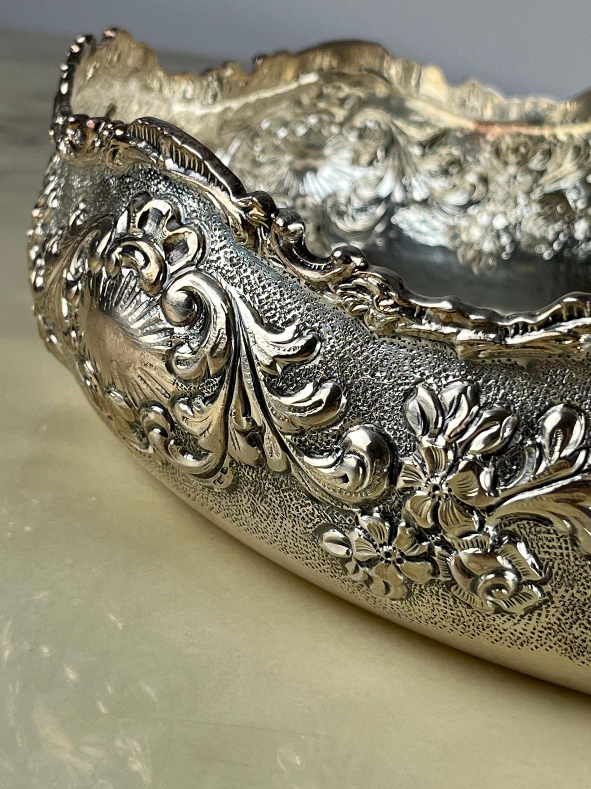 photo for sale Handmade Centerpiece In 800 Silver, Italy, 1980s